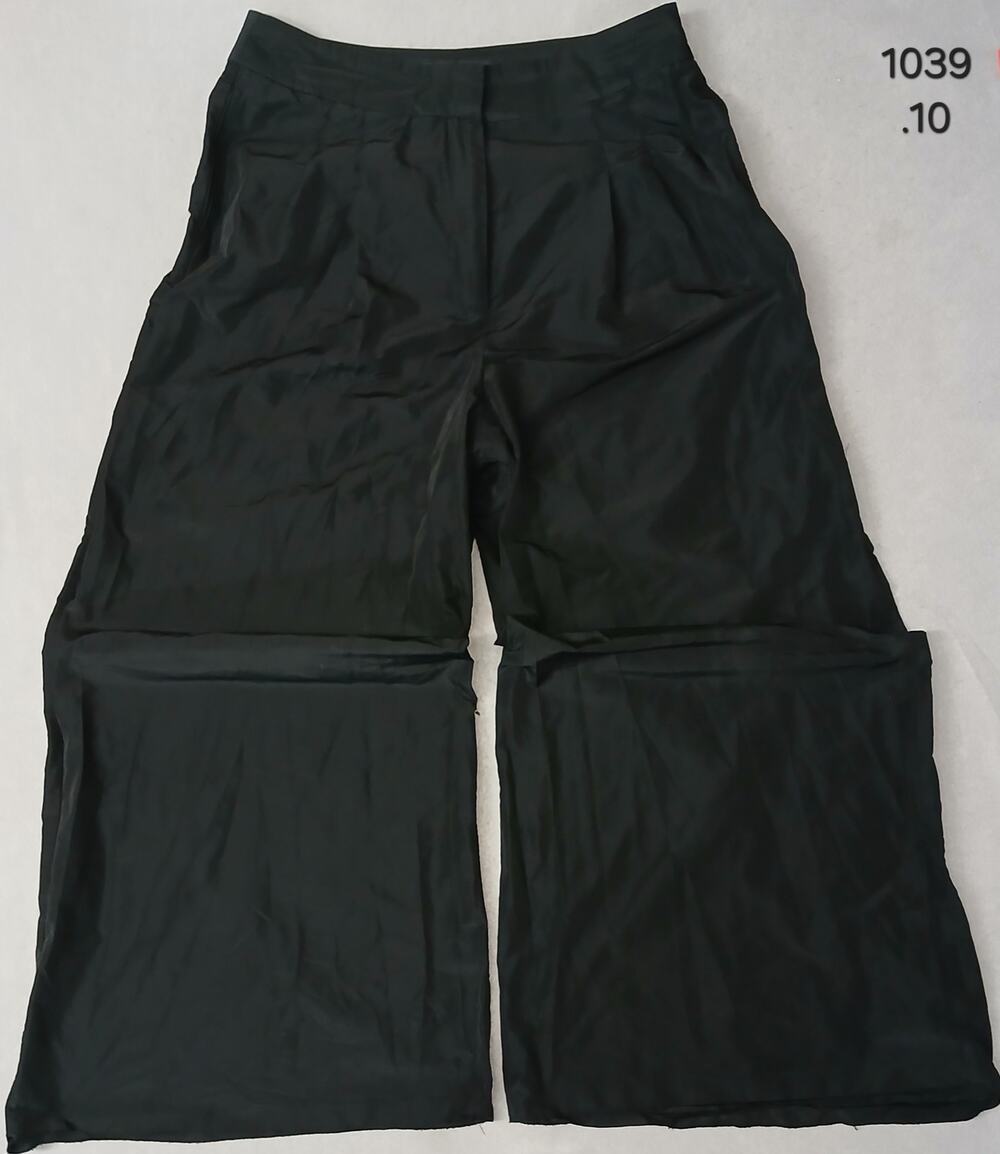 Zara (XL) Black High Waisted Parachute Synthetic Trousers